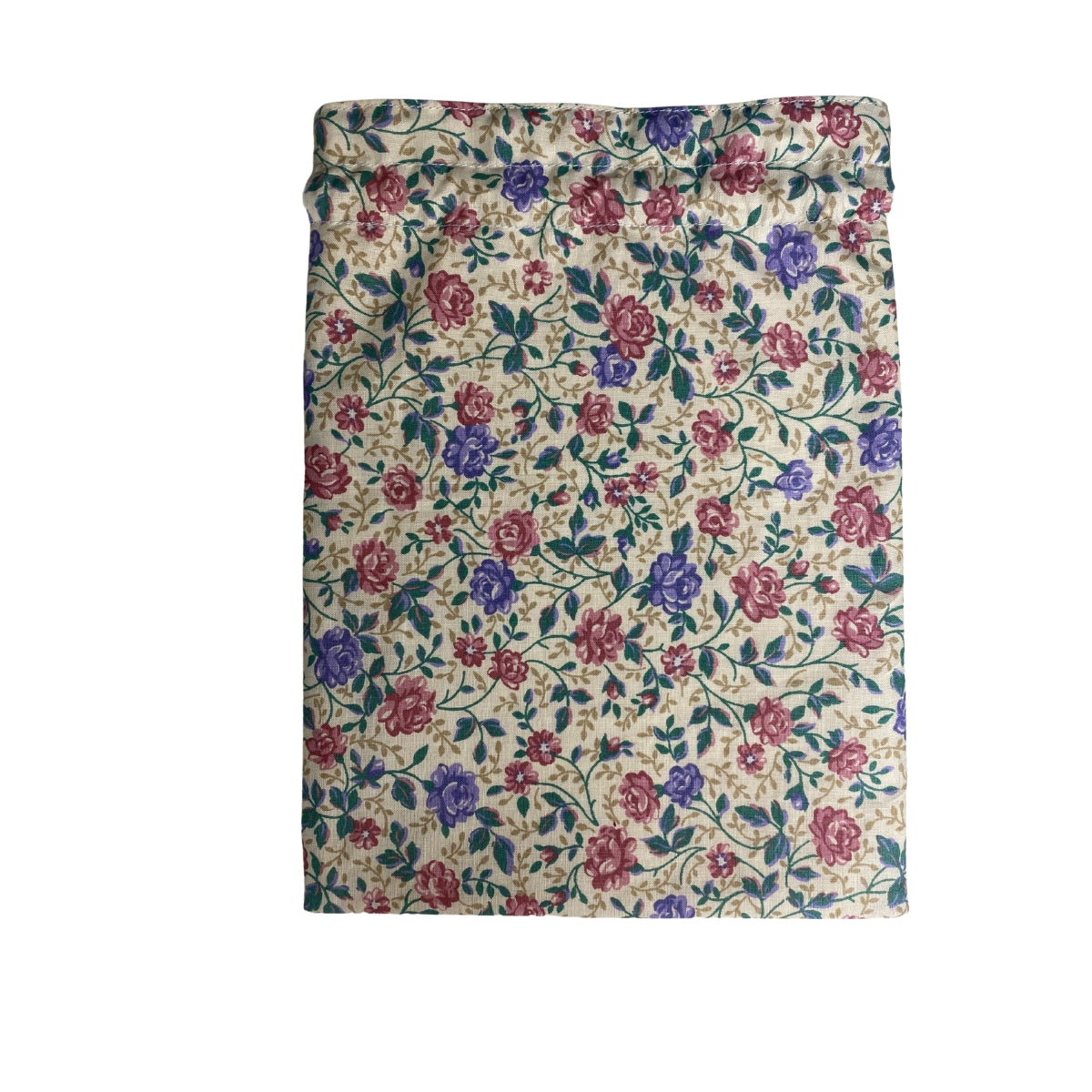 Rose on Cream Drawstring Bags