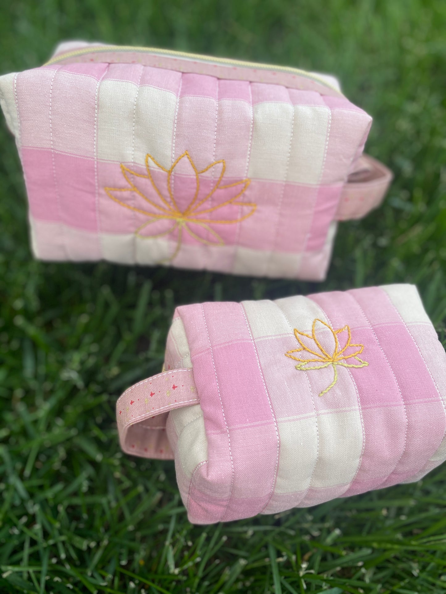 Quilted Lotus Toiletry Bag