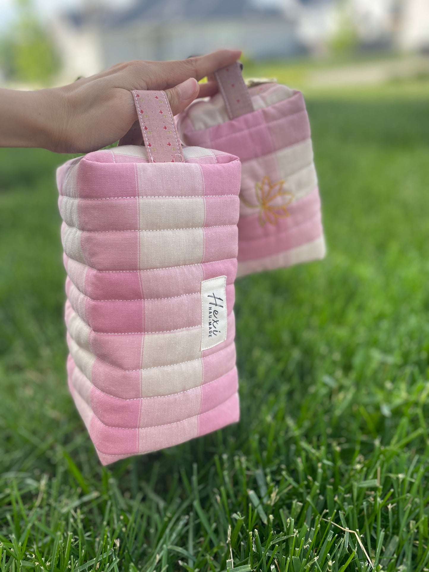 Quilted Lotus Toiletry Bag