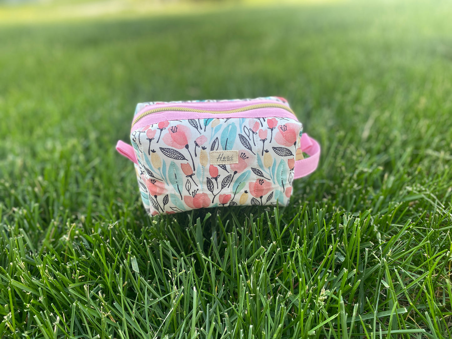 Floral Quilted Toiletry Pouch