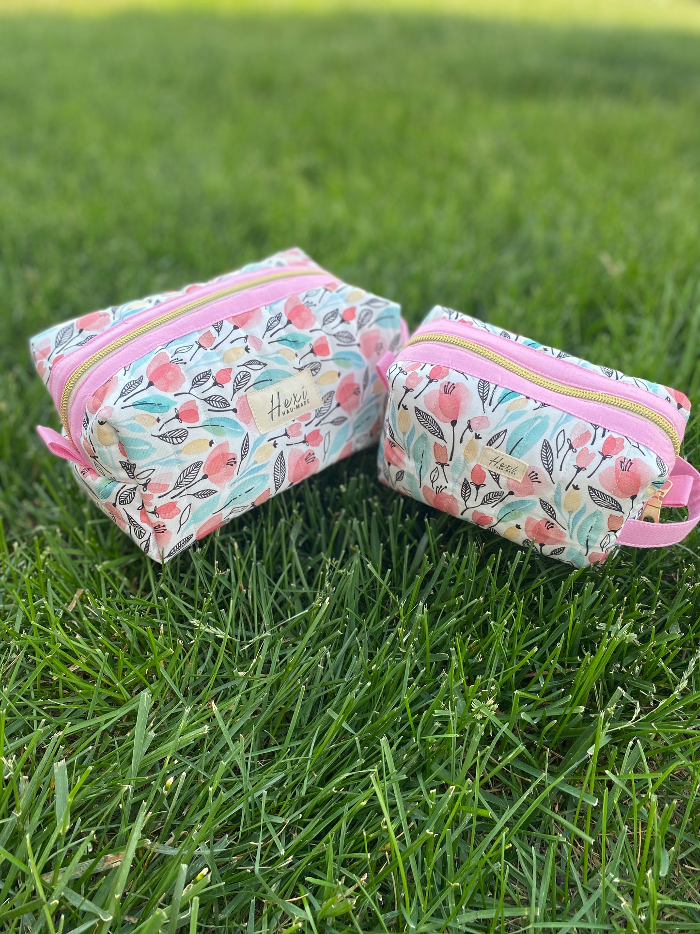 Floral Quilted Toiletry Pouch