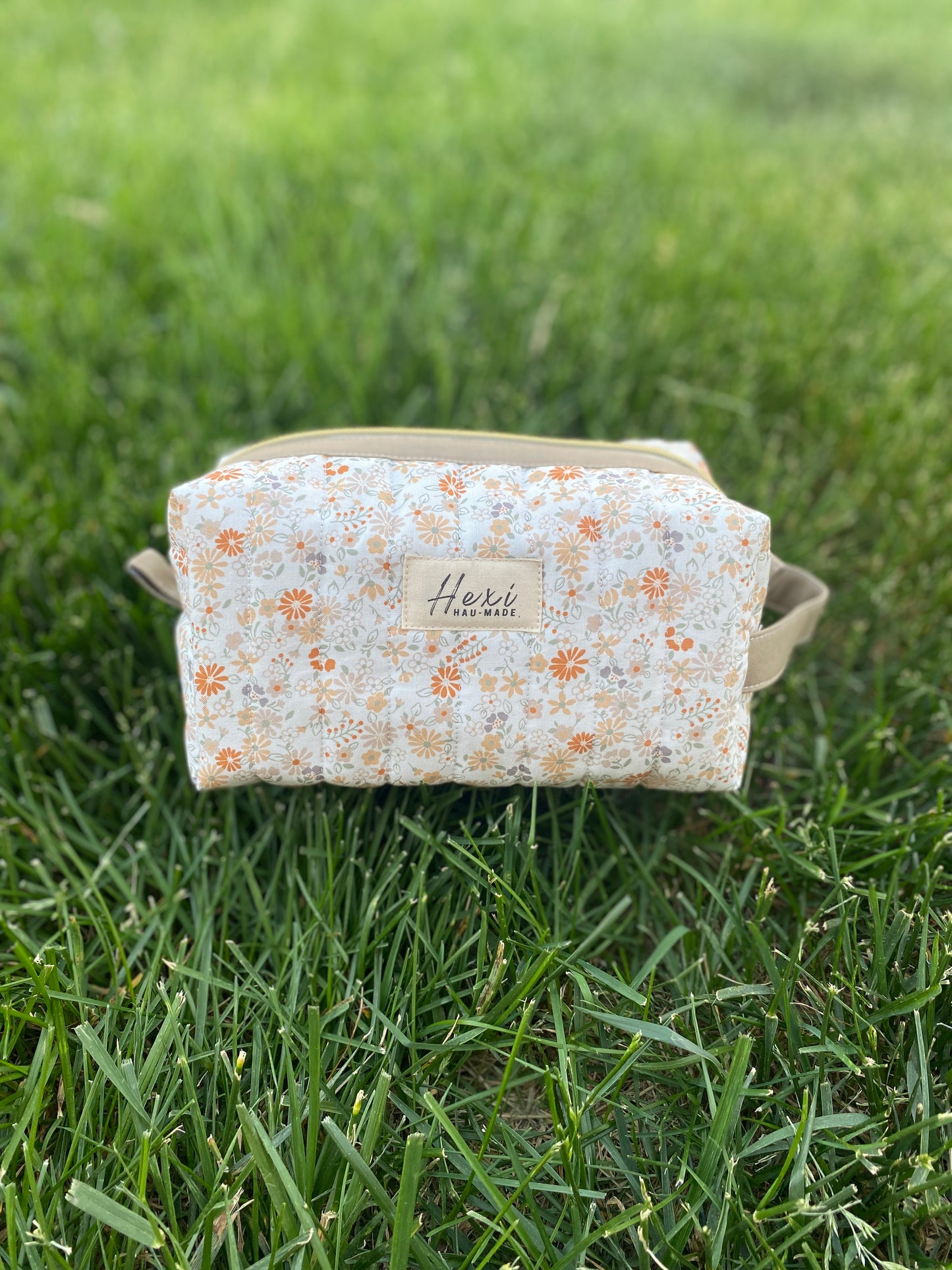 Vintage Floral Quilted Toiletry Pouch