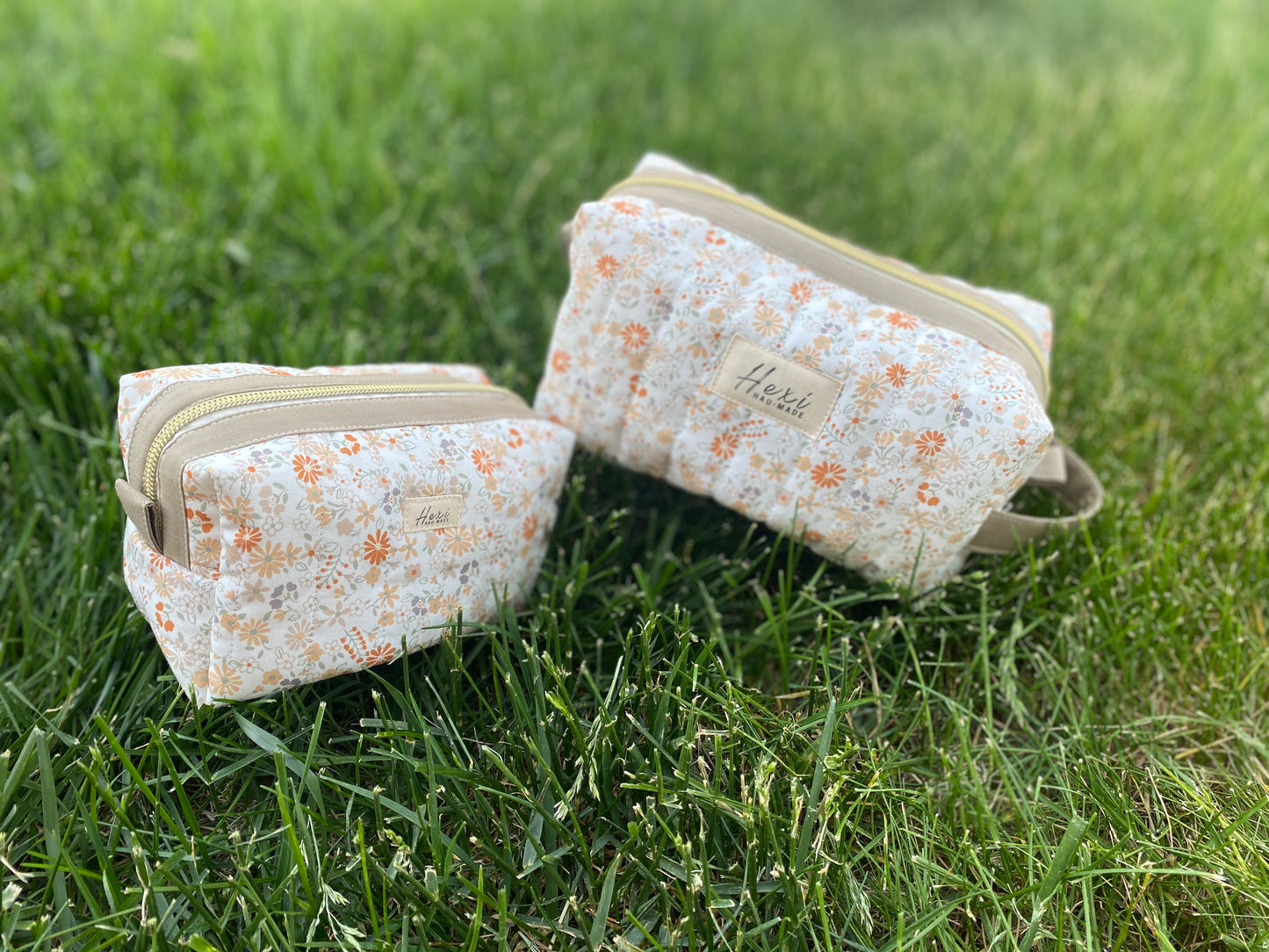 Vintage Floral Quilted Toiletry Pouch