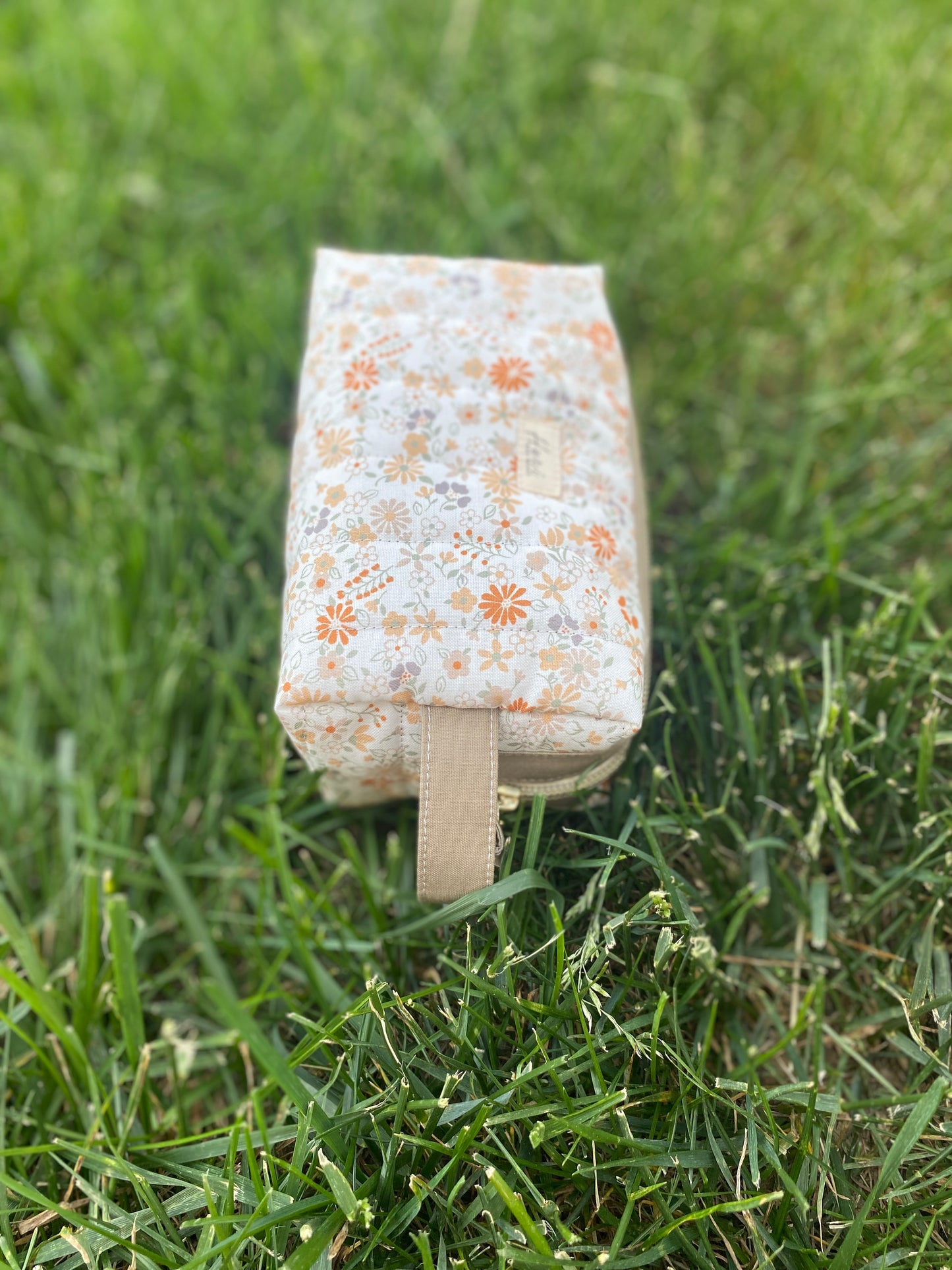 Vintage Floral Quilted Toiletry Pouch