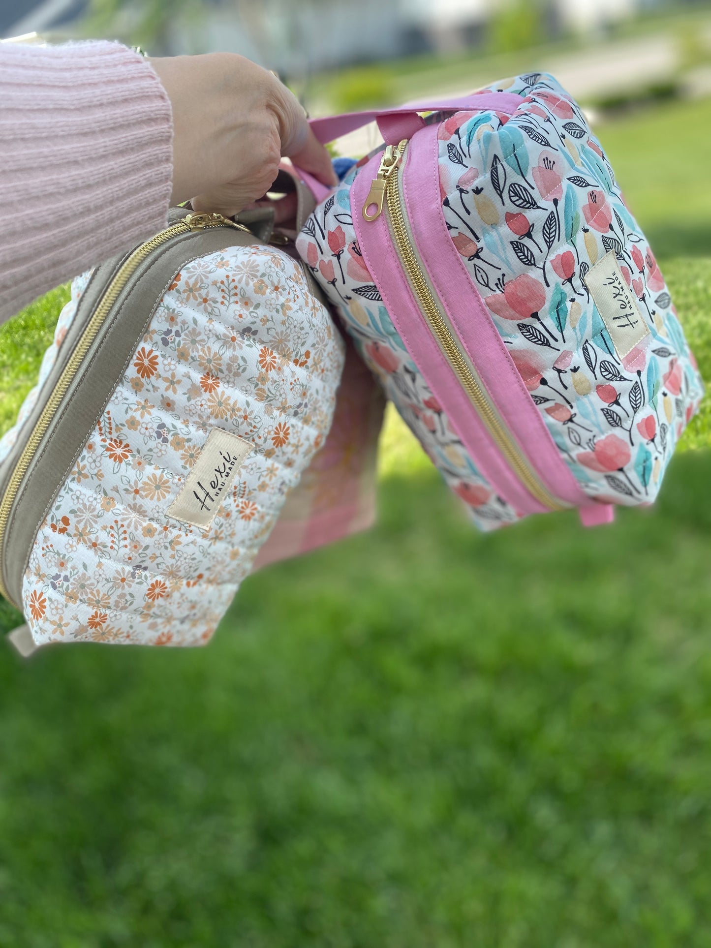 Floral Quilted Toiletry Pouch