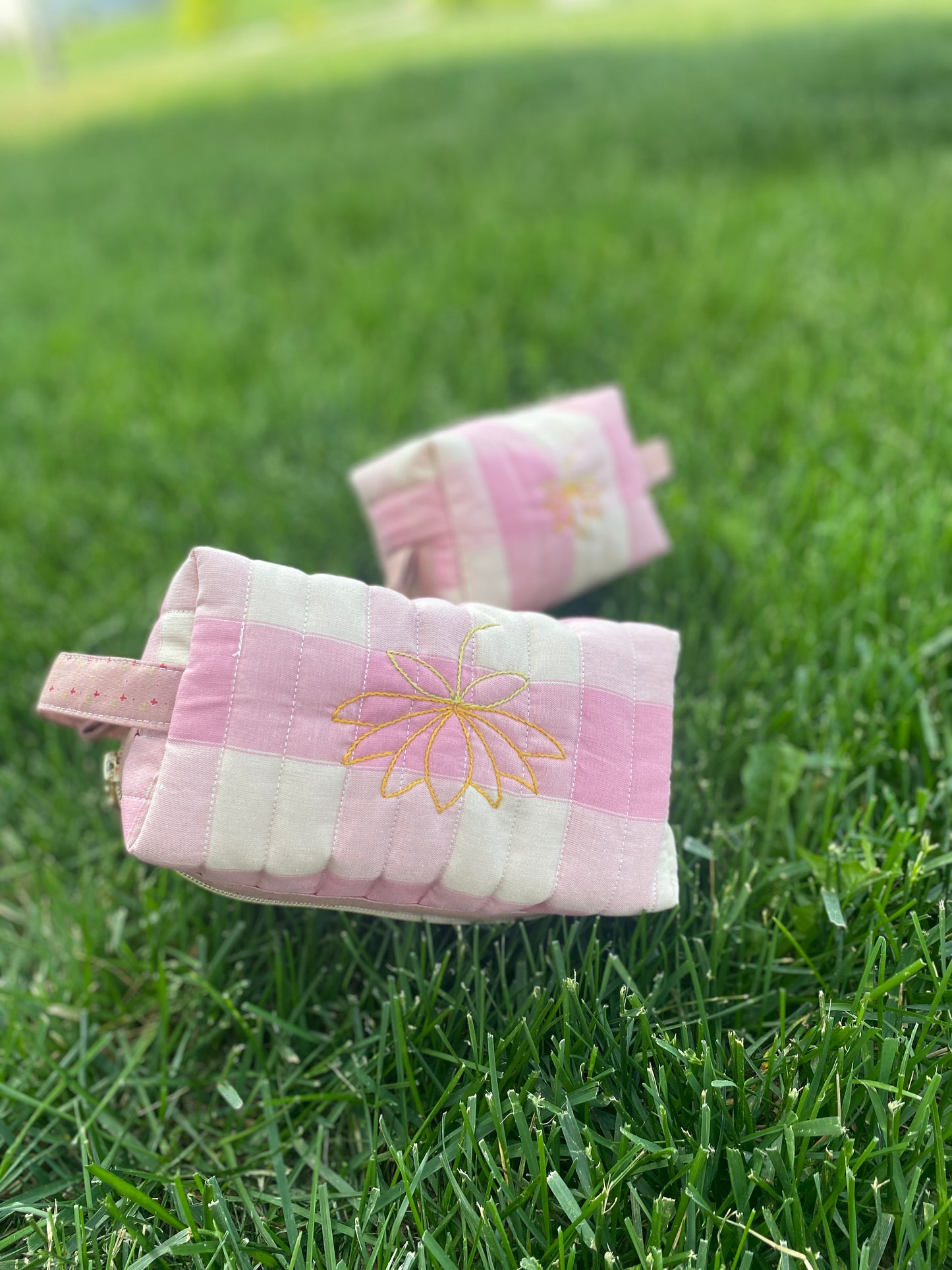 Quilted Lotus Toiletry Bag