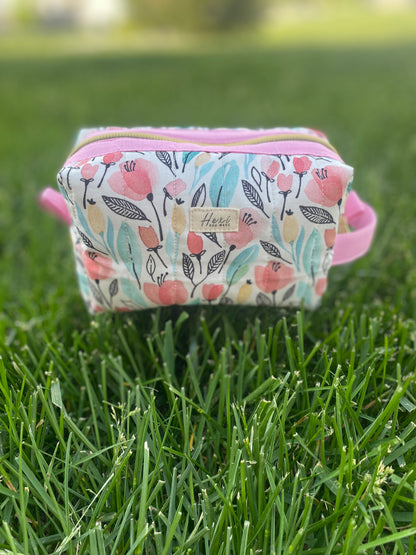 Floral Quilted Toiletry Pouch