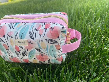 Floral Quilted Toiletry Pouch
