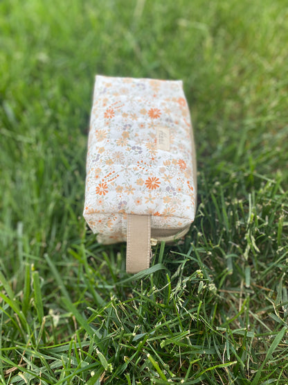 Vintage Floral Quilted Toiletry Pouch