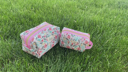 Floral Quilted Toiletry Pouch
